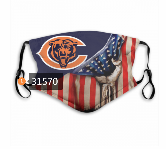 NFL 2020 Chicago Bears #16 Dust mask with filter->nfl dust mask->Sports Accessory